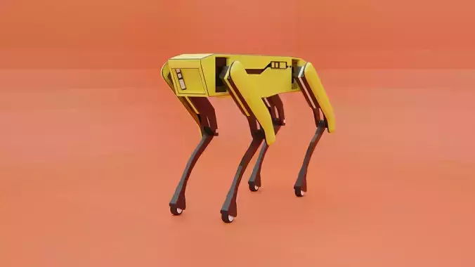 Boston dynamics robotic dog Low-poly 3D model