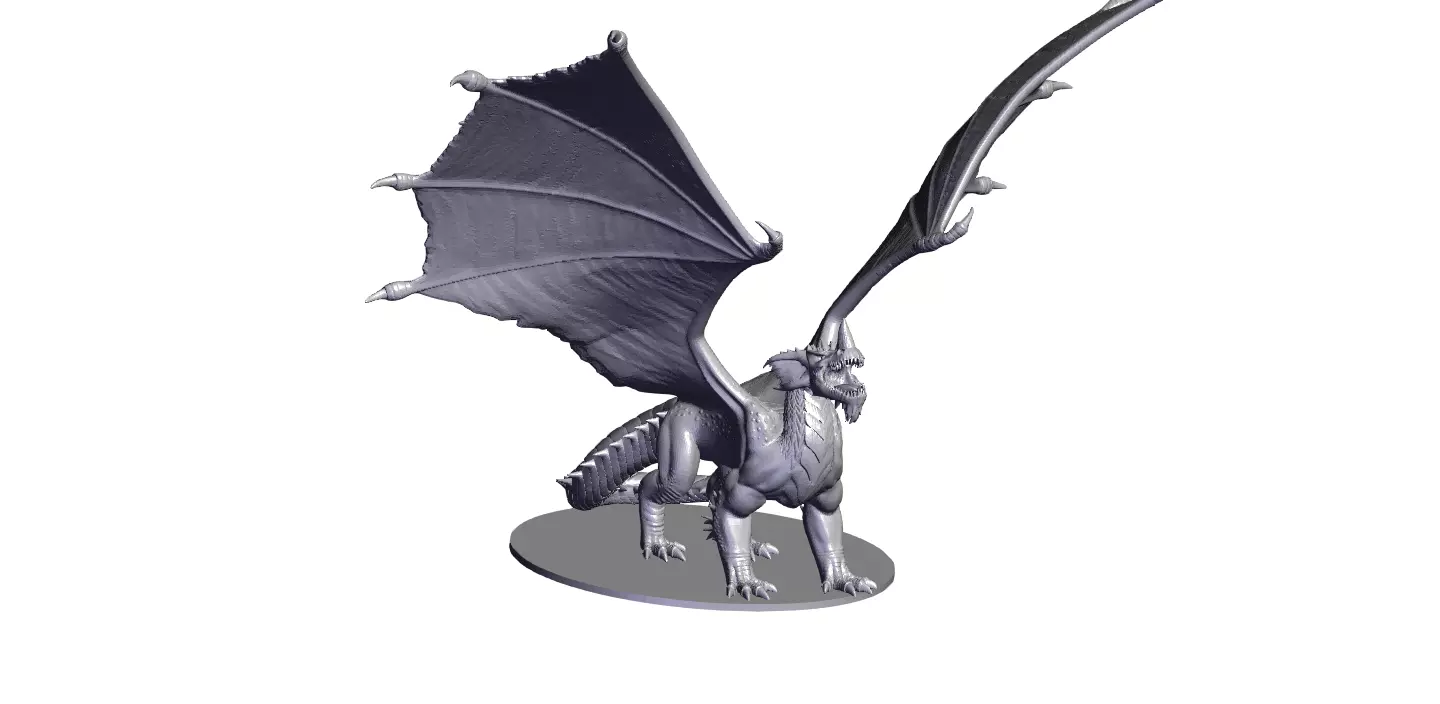 Dragon Model silver 3D model_0