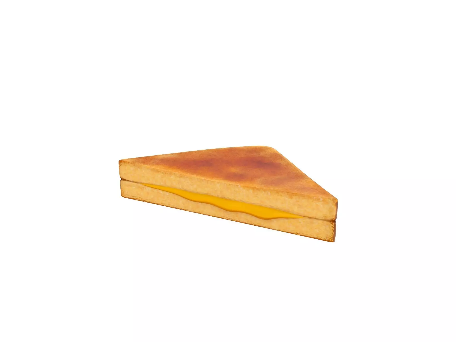 Grilled Cheese Sandwich Low-poly 3D model_0