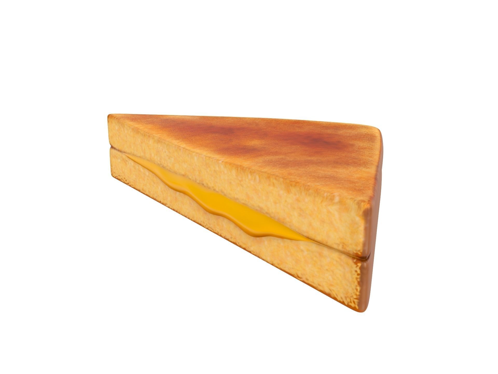 Grilled Cheese Sandwich Low-poly 3D model_9