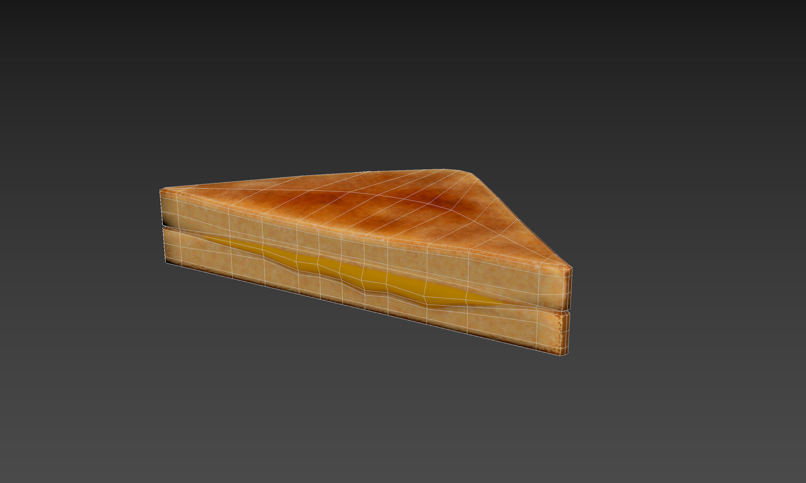 Grilled Cheese Sandwich Low-poly 3D model_11