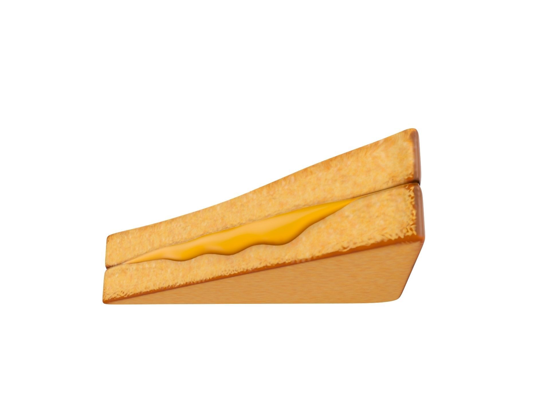 Grilled Cheese Sandwich Low-poly 3D model_8