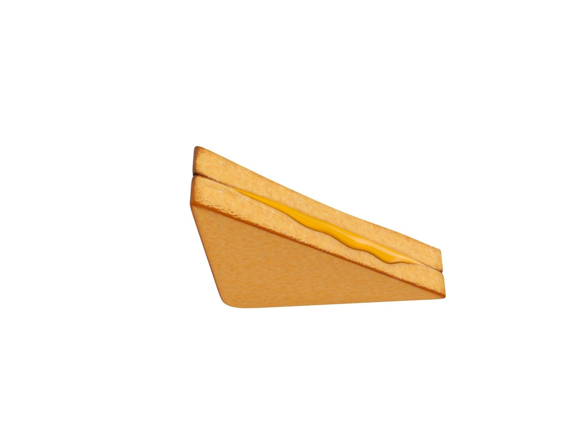 Grilled Cheese Sandwich Low-poly 3D model_2
