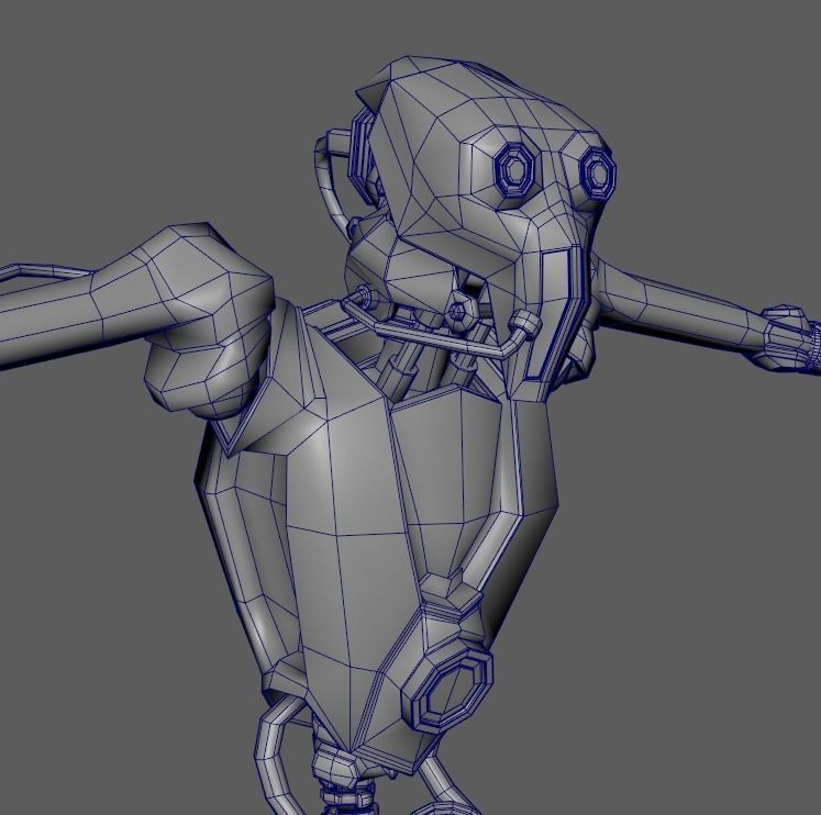 IXARUS SCI-FI 3D MID POLY 3d MODEL Game Ready Low-poly 3D model_16