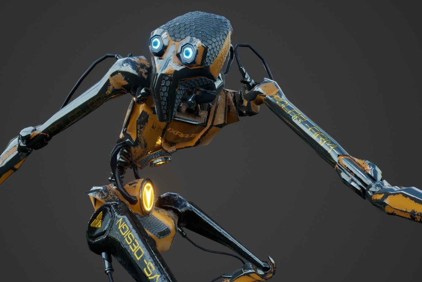 IXARUS SCI-FI 3D MID POLY 3d MODEL Game Ready Low-poly 3D model_1