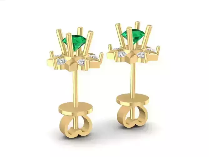 Round Diamond Earrings for Women 1375