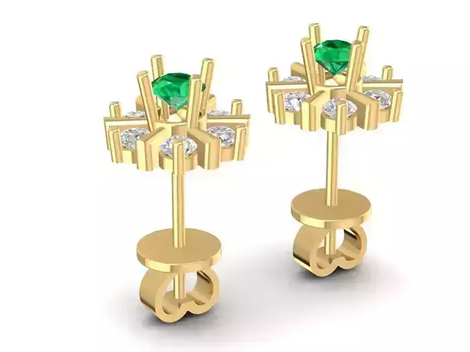 Elegant Diamond Stud Earrings for Women 1377
