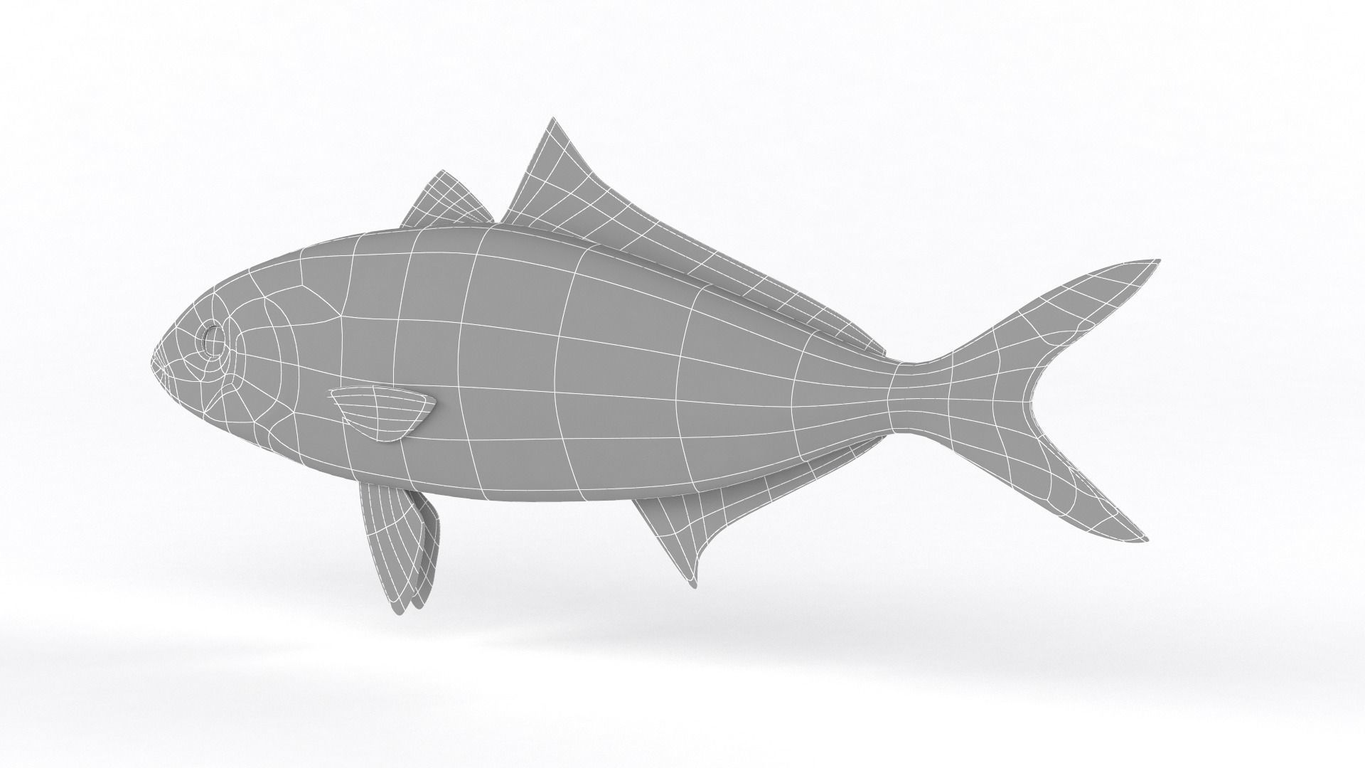 Trevally Fish 3D model_7