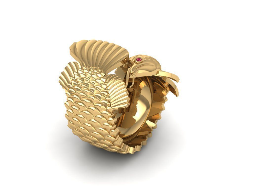 AROWANA RING 3024 3D print model_3