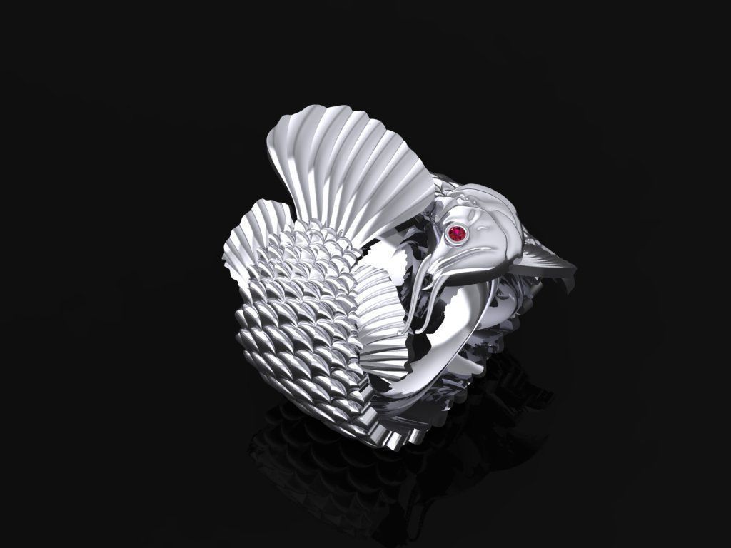 AROWANA RING 3024 3D print model_7