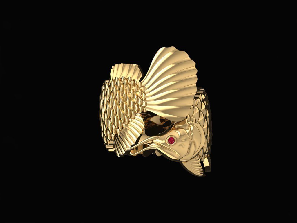 AROWANA RING 3024 3D print model_4