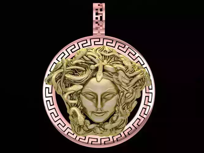 Luxury Medusa Round Pendant for Men  3027