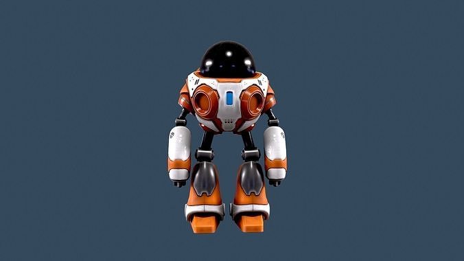 Factory robot low-poly PBR Gameready Low-poly 3D model