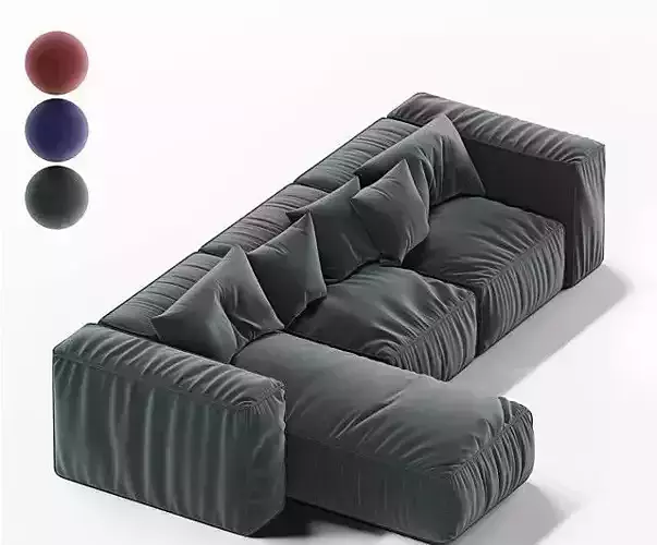 Bonaldo Peanut B Sofa Wrinkle model 3D model