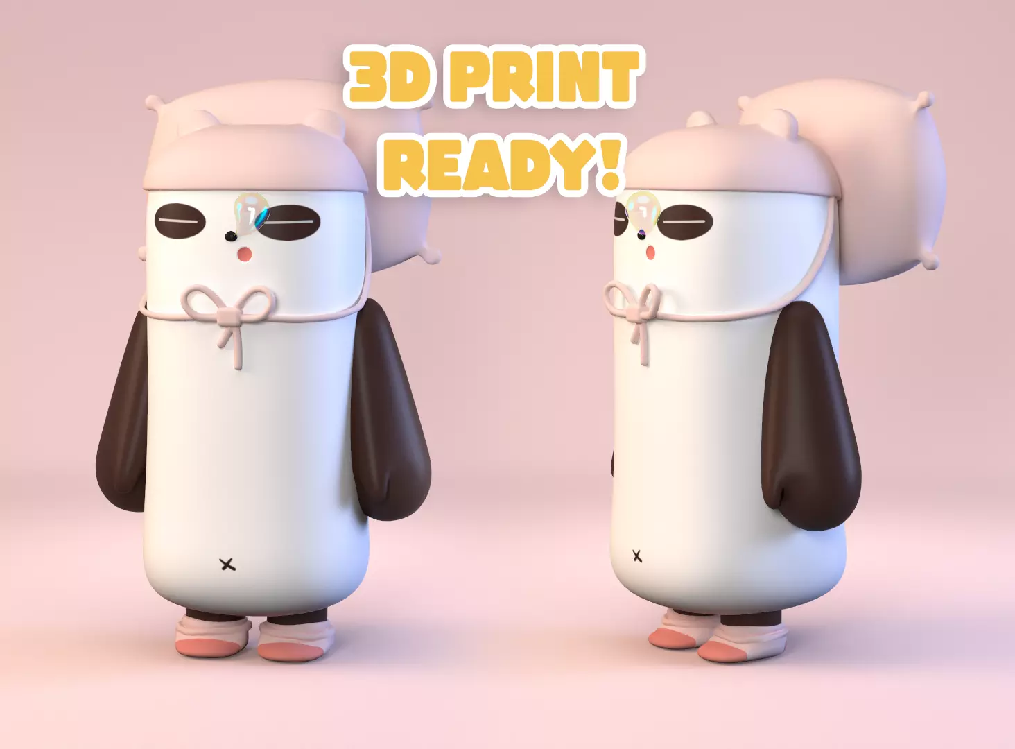 Sleepy Panda 3D print model_0
