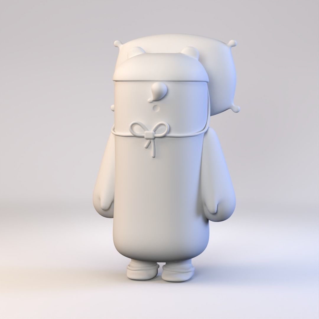 Sleepy Panda 3D print model_3