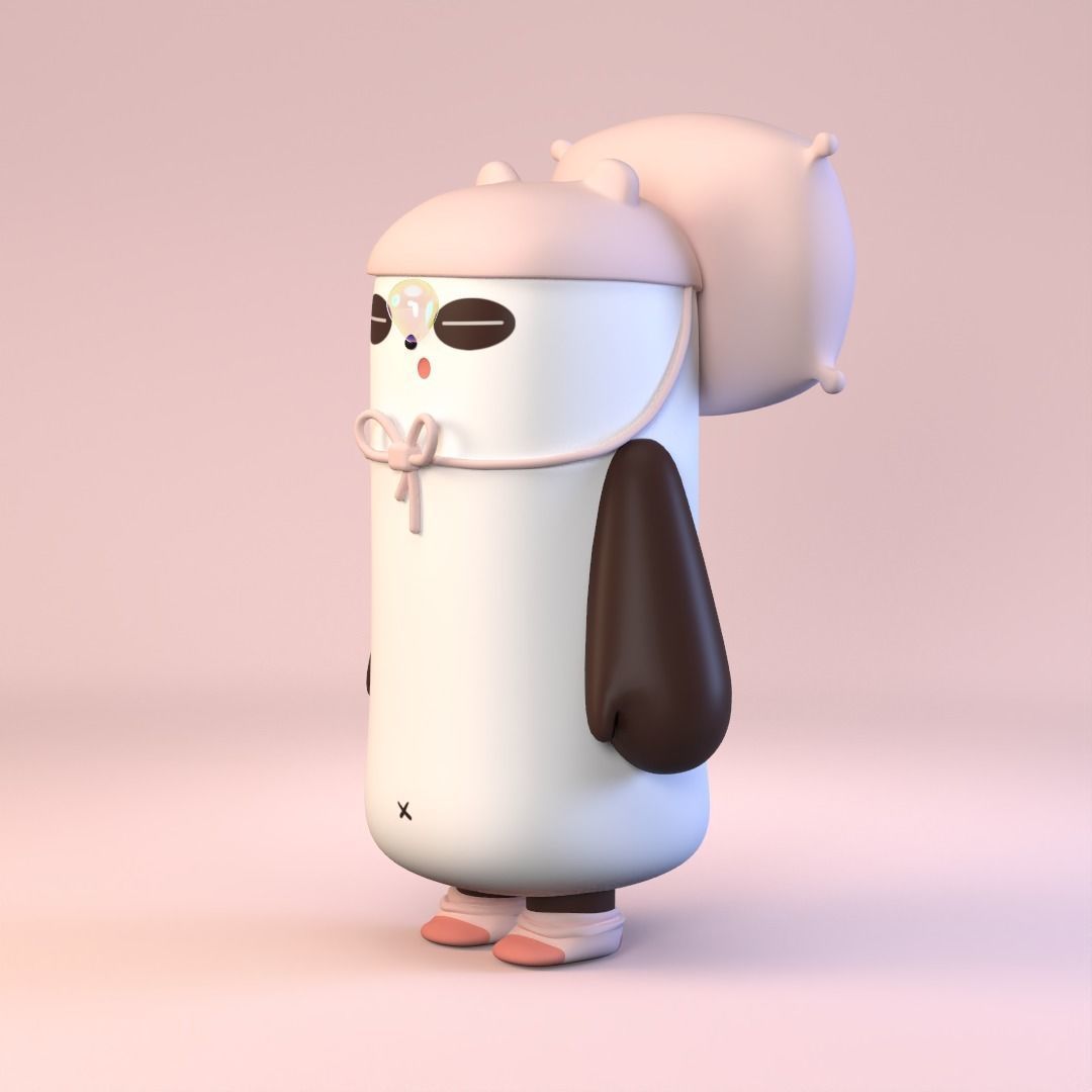 Sleepy Panda 3D print model_2