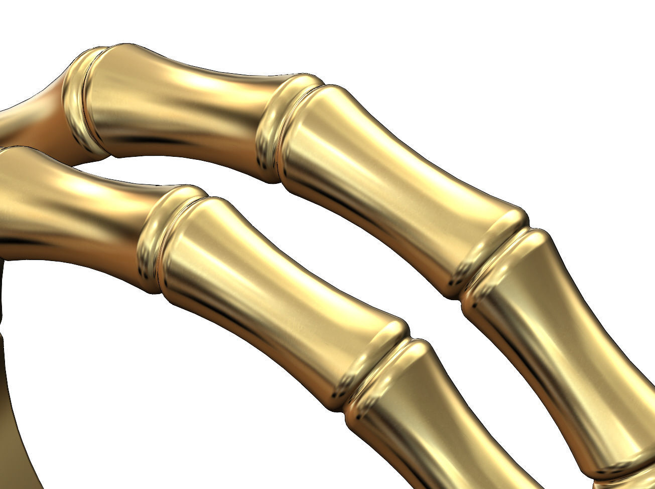 Double row bamboo shaped band US sizes 6 7 8 9 3D print model_5