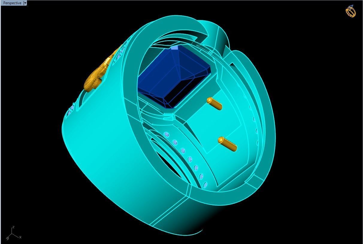 Tiger Rings - Men ring 3D print model_7