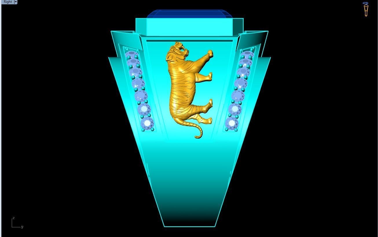 Tiger Rings - Men ring 3D print model_3