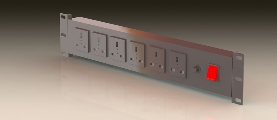 Elcom-power distribution box 3D model_1