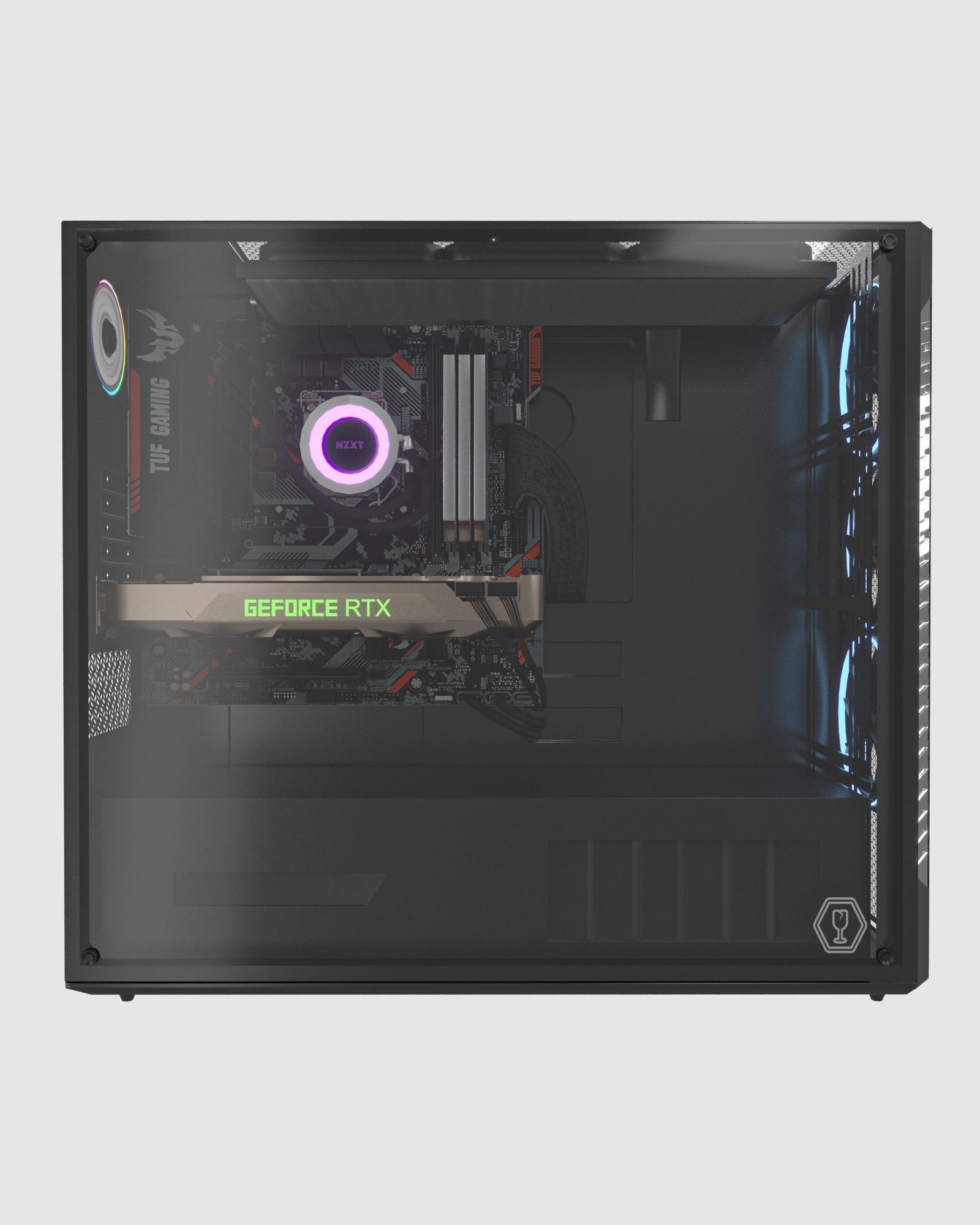 Gaming PC Low-poly 3D model_6