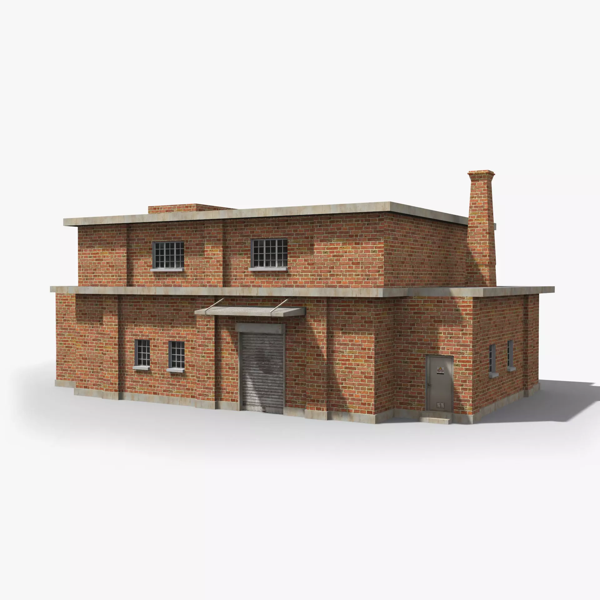 Factory xx17 Low-poly 3D model_0