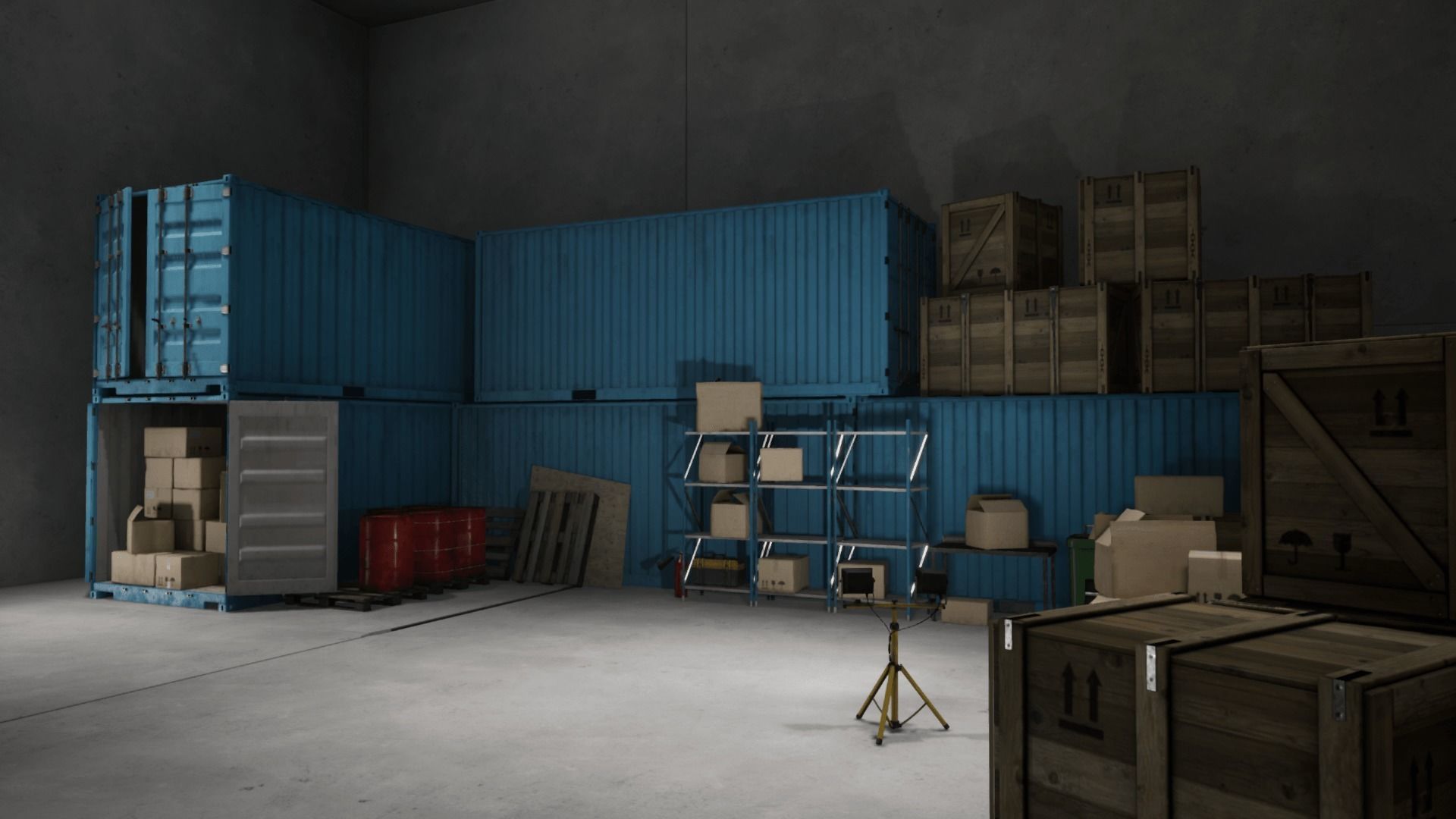 Warehouse Props Pack Low-poly 3D model_2