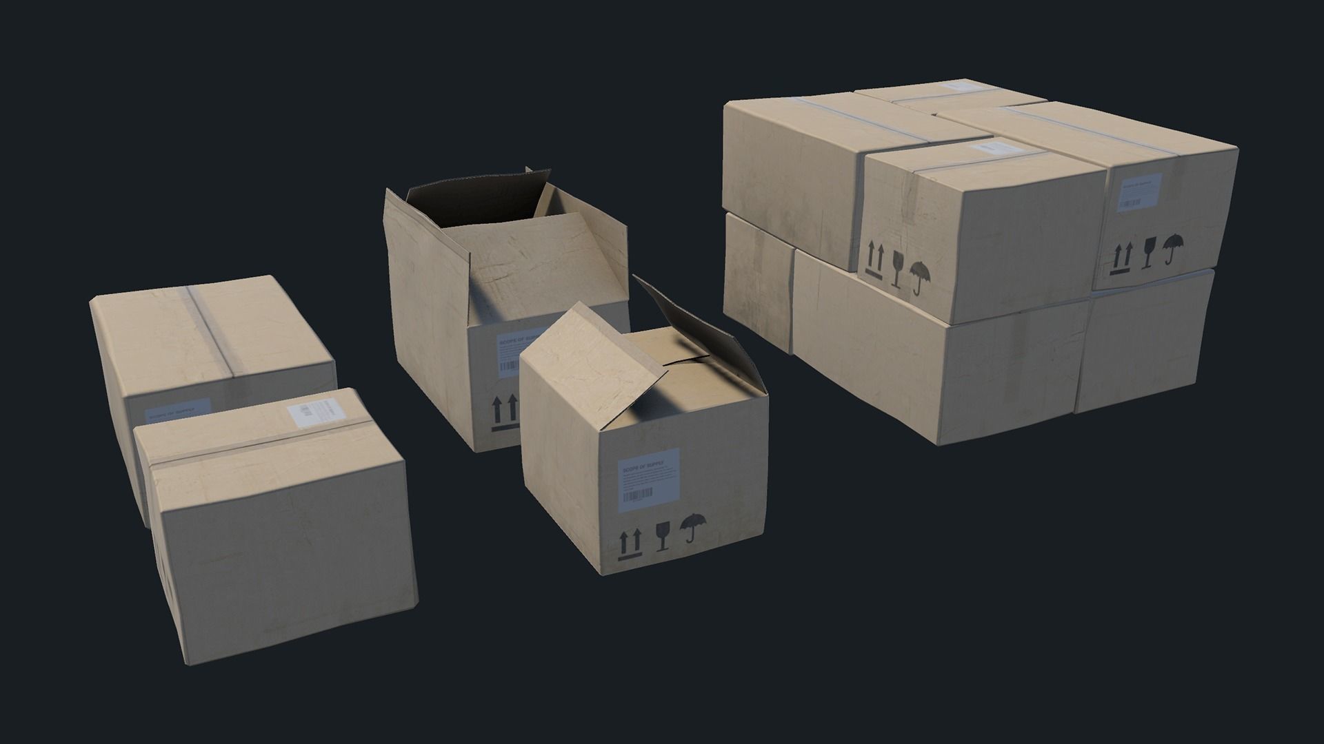 Warehouse Props Pack Low-poly 3D model_9