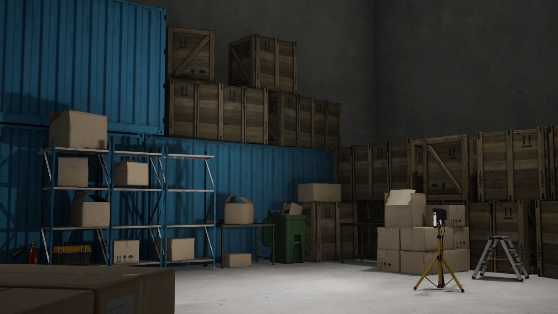 Warehouse Props Pack Low-poly 3D model_5