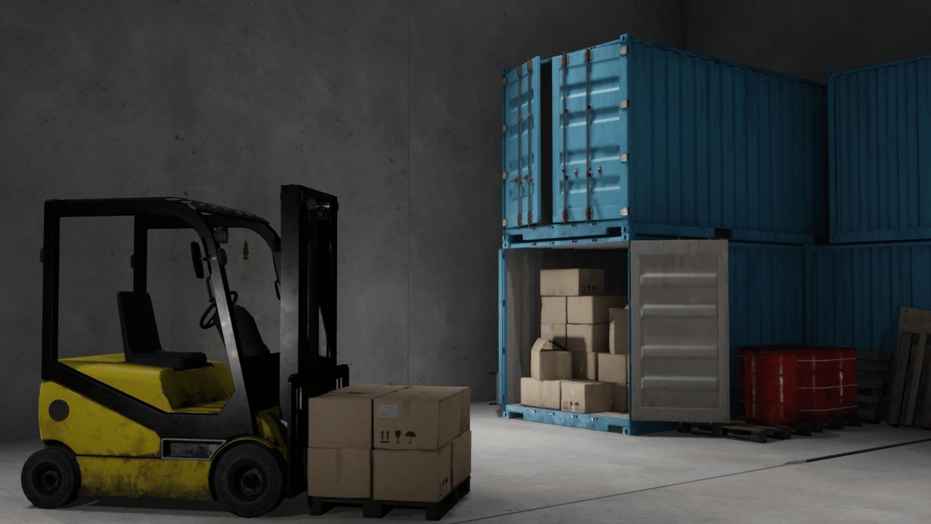 Warehouse Props Pack Low-poly 3D model_3