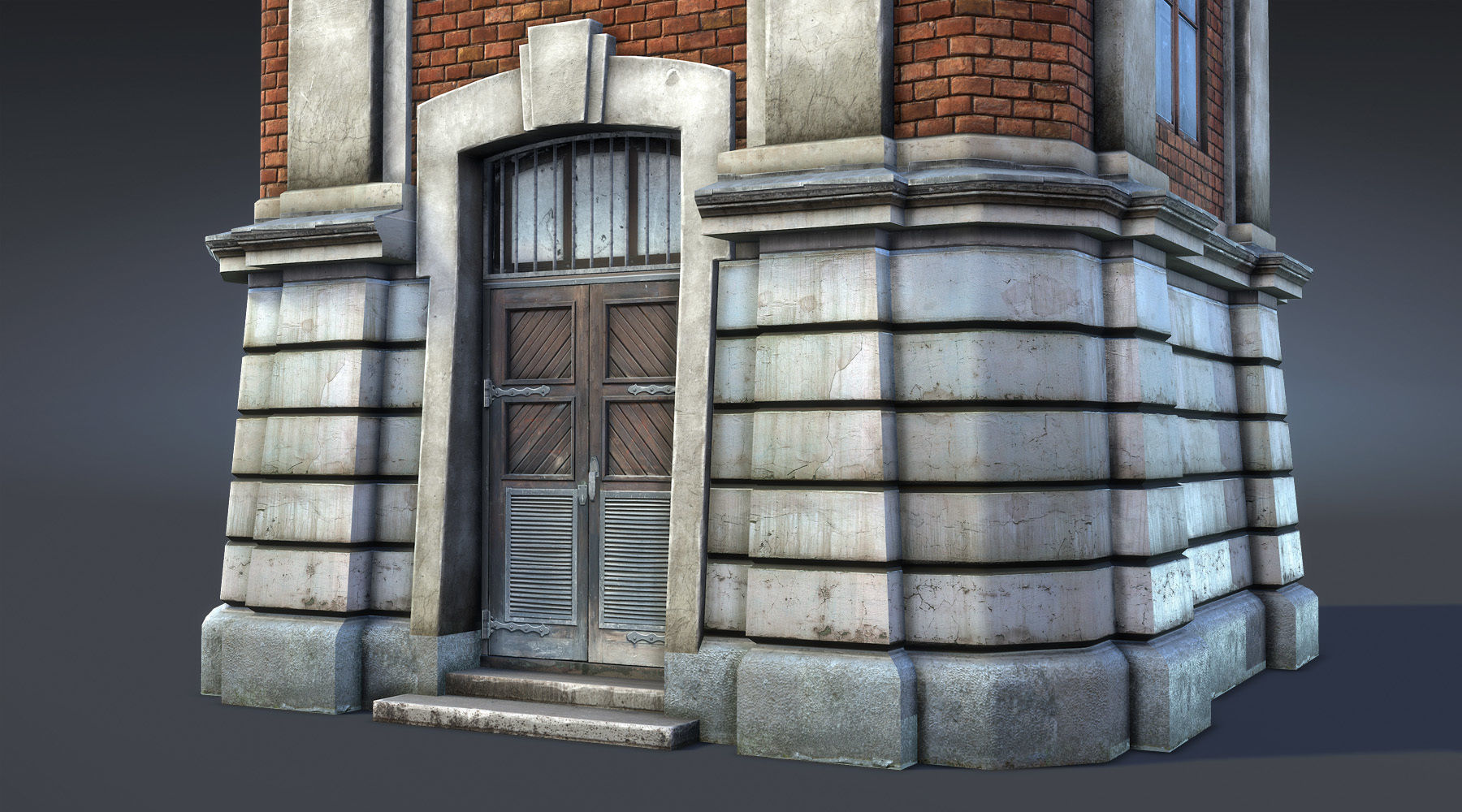 Water Tower 01 Low-poly 3D model_5