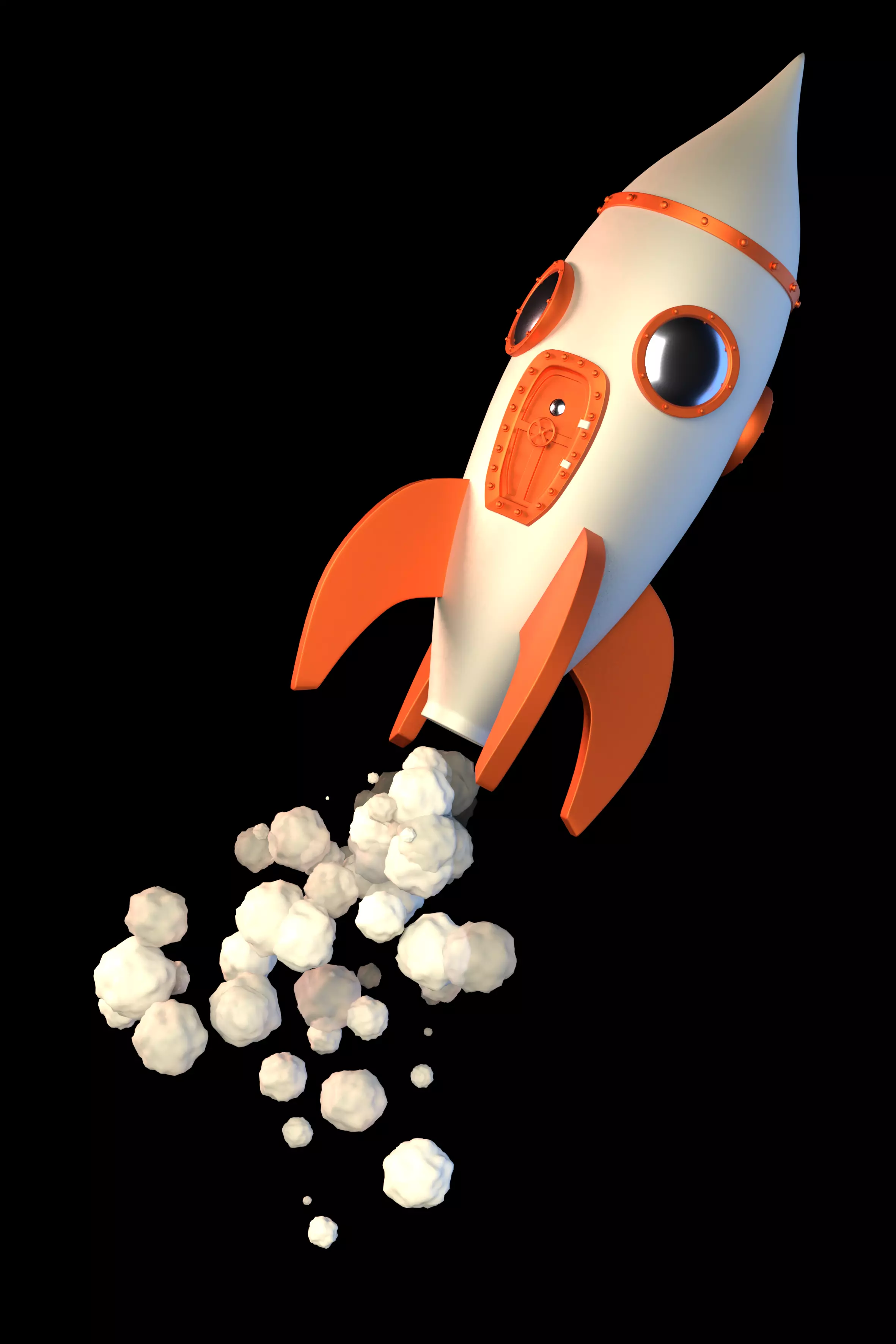 3d print cute old style space rocket 3D print model