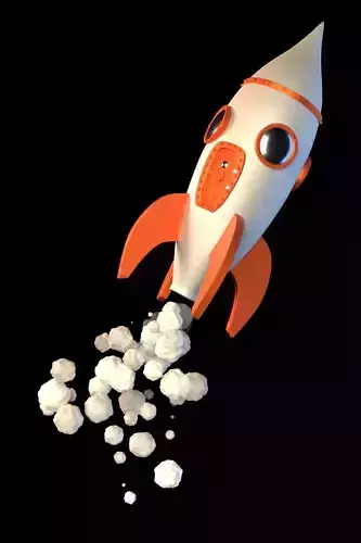 3d print cute old style space rocket