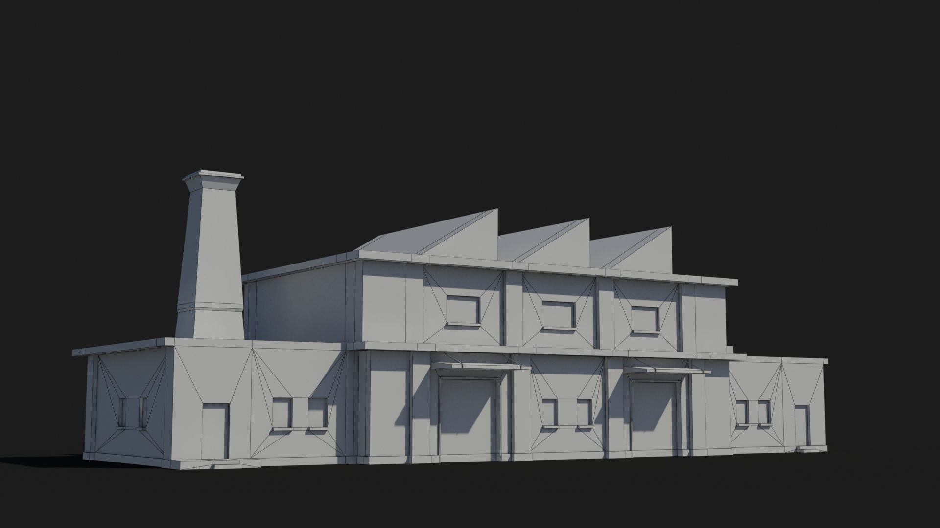 Factory xx19 Low-poly 3D model_9