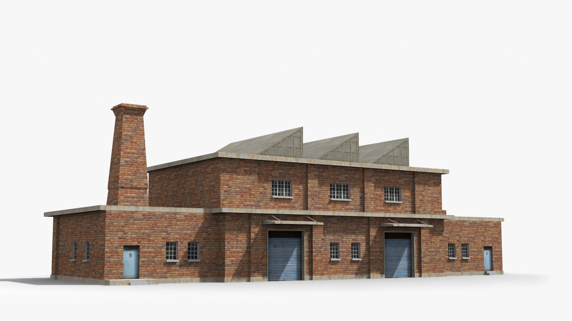 Factory xx19 Low-poly 3D model_2