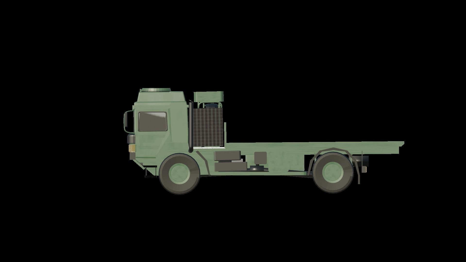Military 6 Tonne Truck MAN SV Low-poly 3D model_8