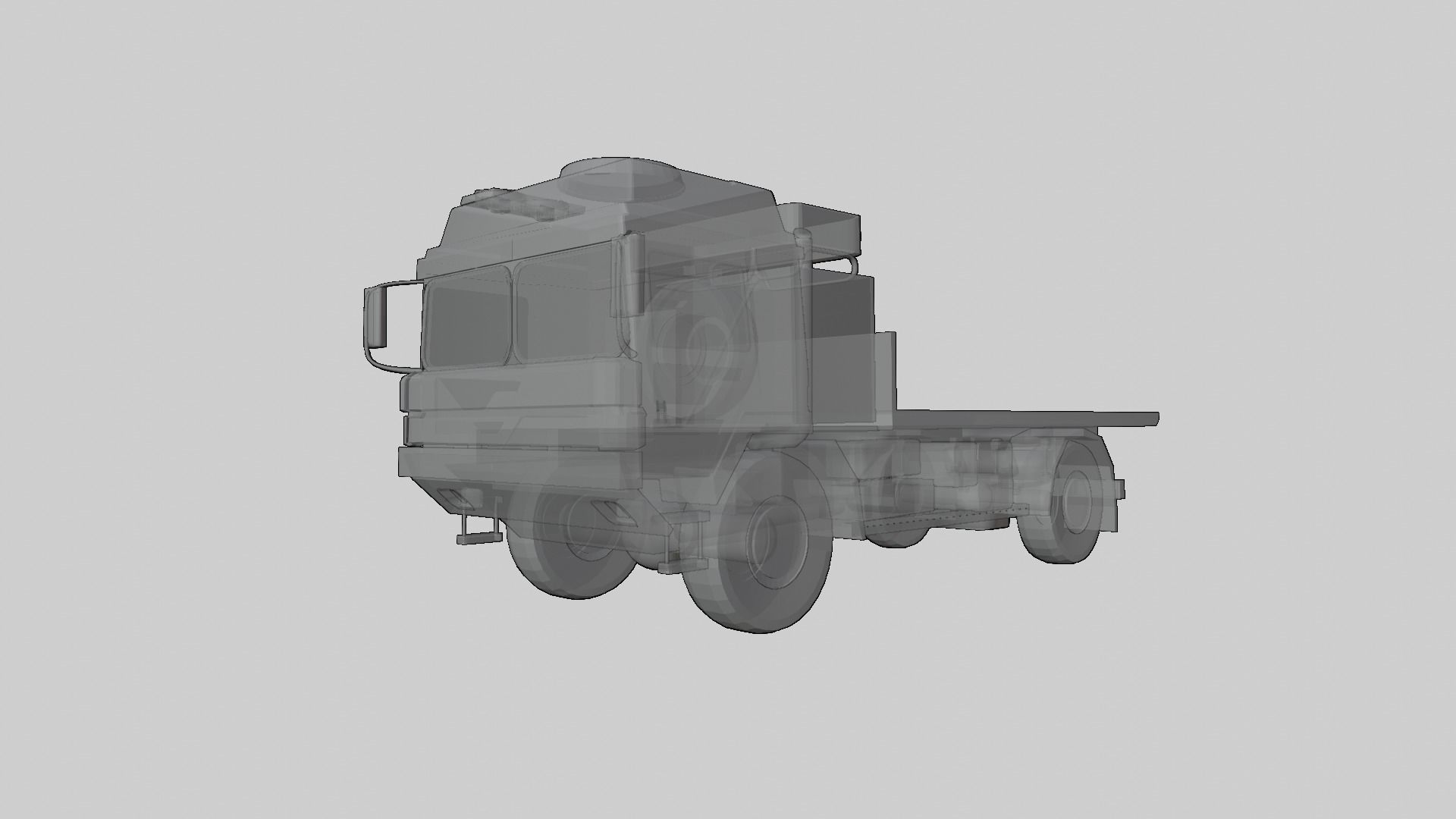 Military 6 Tonne Truck MAN SV Low-poly 3D model_11