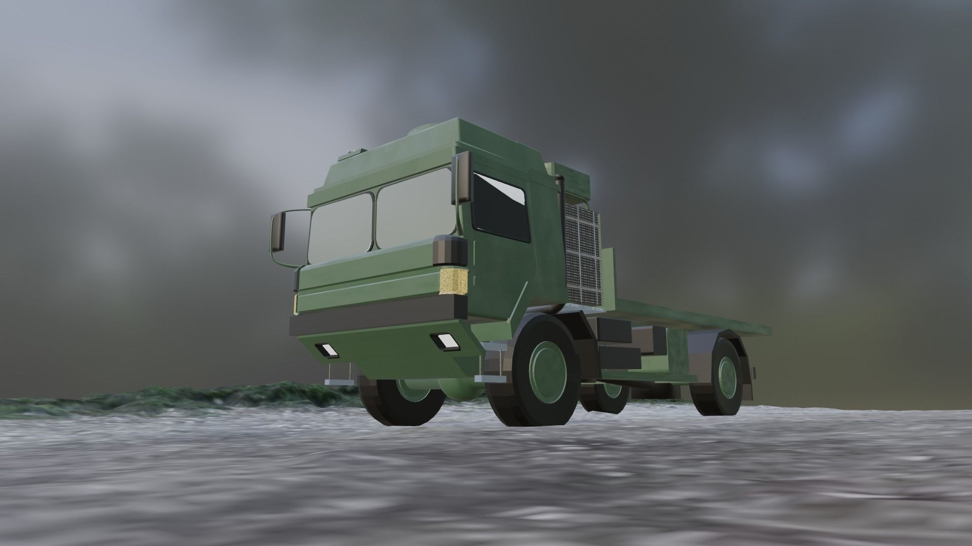 Military 6 Tonne Truck MAN SV Low-poly 3D model_15