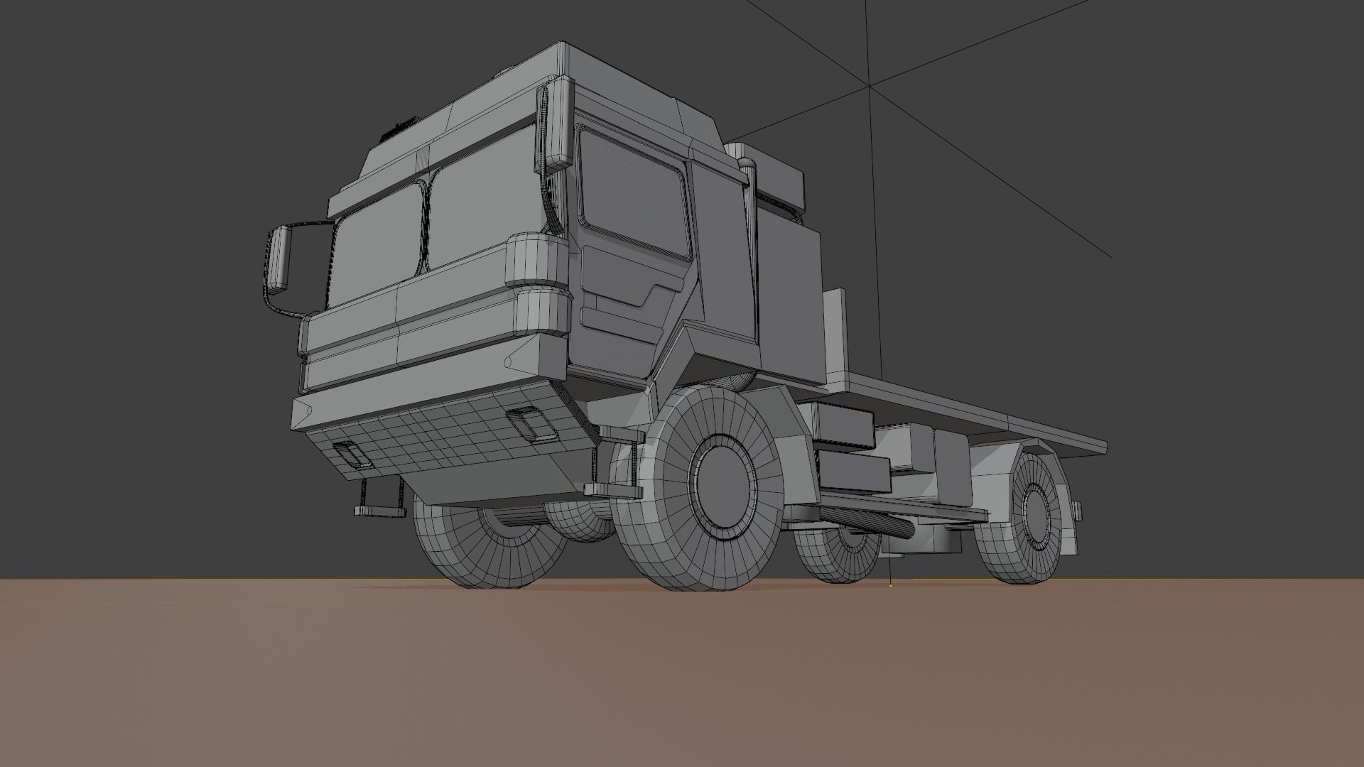 Military 6 Tonne Truck MAN SV Low-poly 3D model_24
