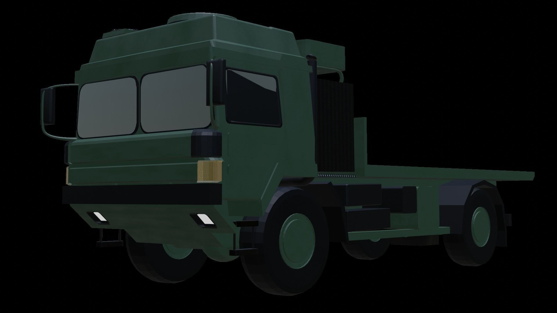 Military 6 Tonne Truck MAN SV Low-poly 3D model_9