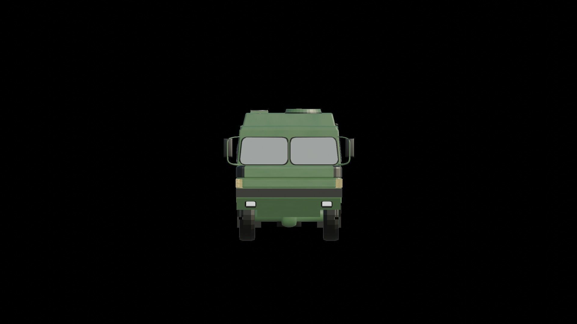 Military 6 Tonne Truck MAN SV Low-poly 3D model_7