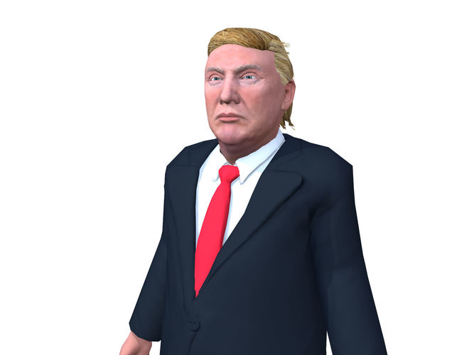 Donald Trump low poly Low-poly 3D model