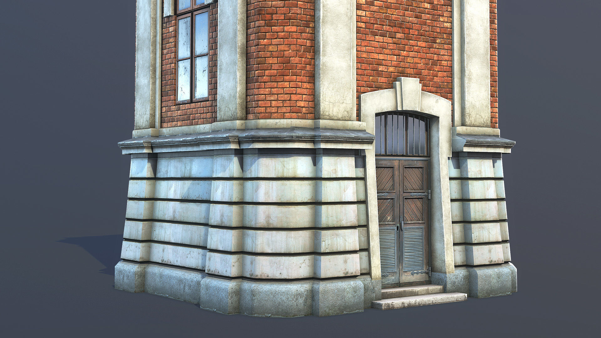 Water Tower 01 Ver 2 Low-poly 3D model_5