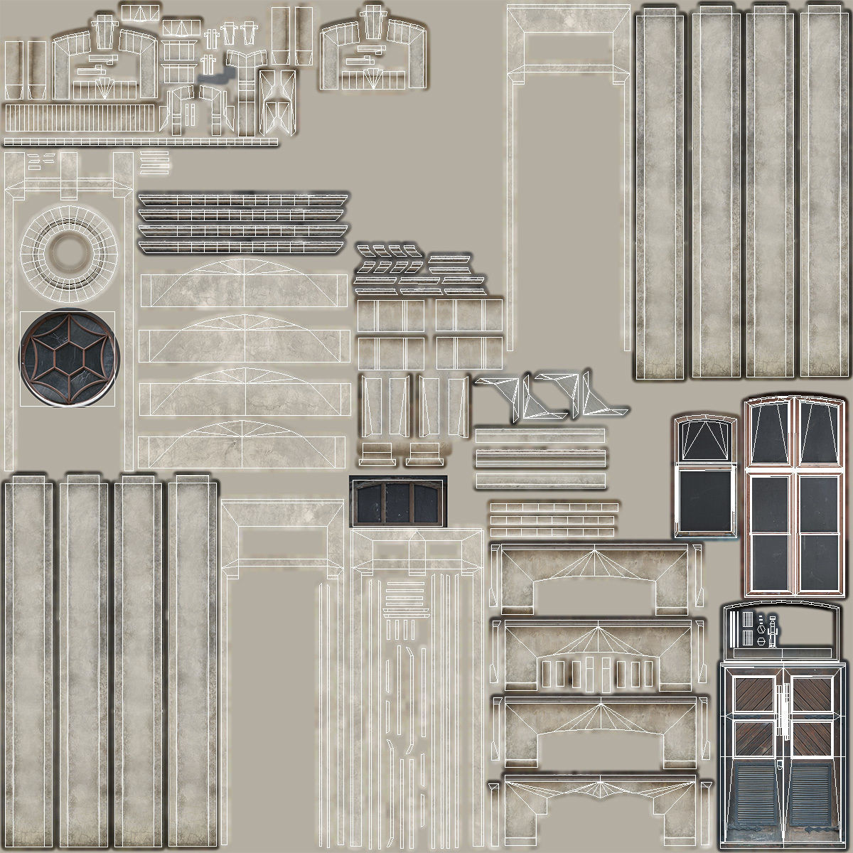 Water Tower 01 Ver 2 Low-poly 3D model_11