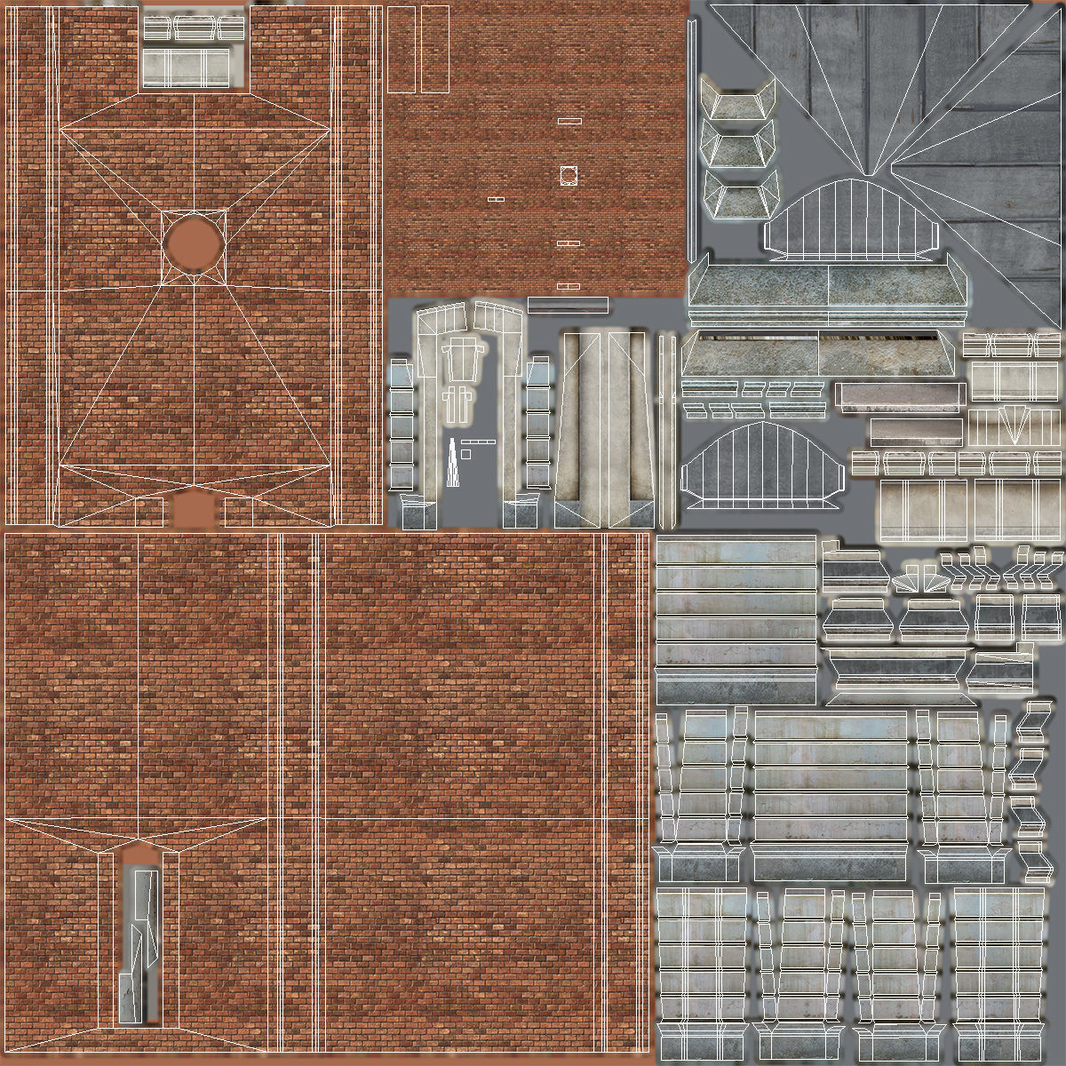 Water Tower 01 Ver 2 Low-poly 3D model_9