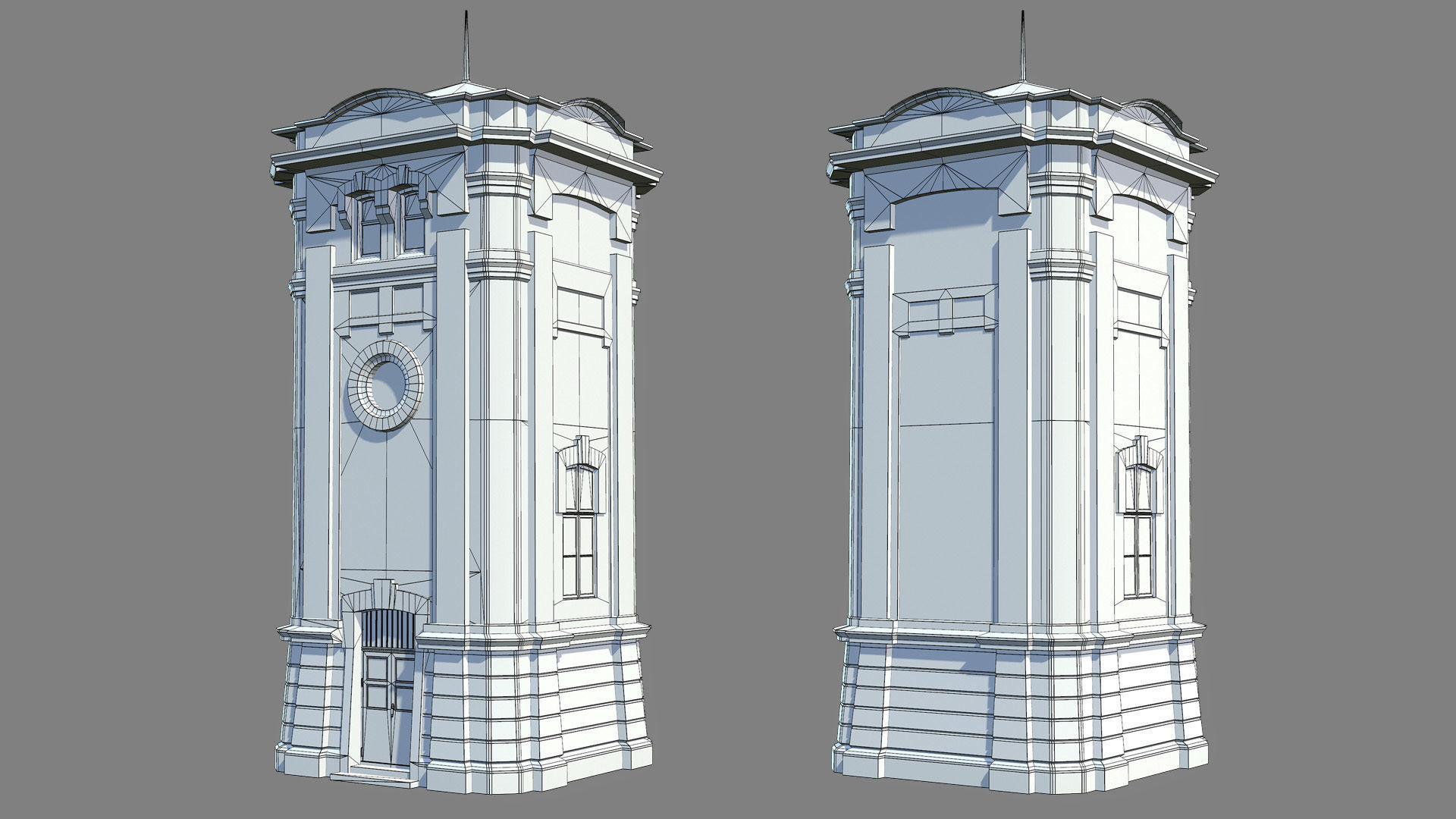 Water Tower 01 Ver 2 Low-poly 3D model_6