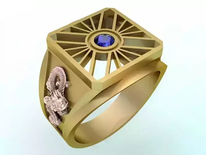 Dragon ring - phoenix ring - Dragon phoenix ring