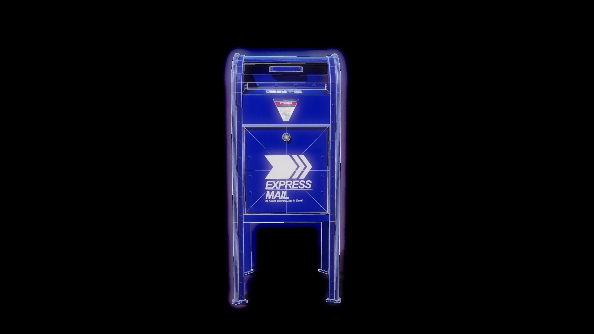 Street Mailbox - Tutorial Included Low-poly 3D model_9