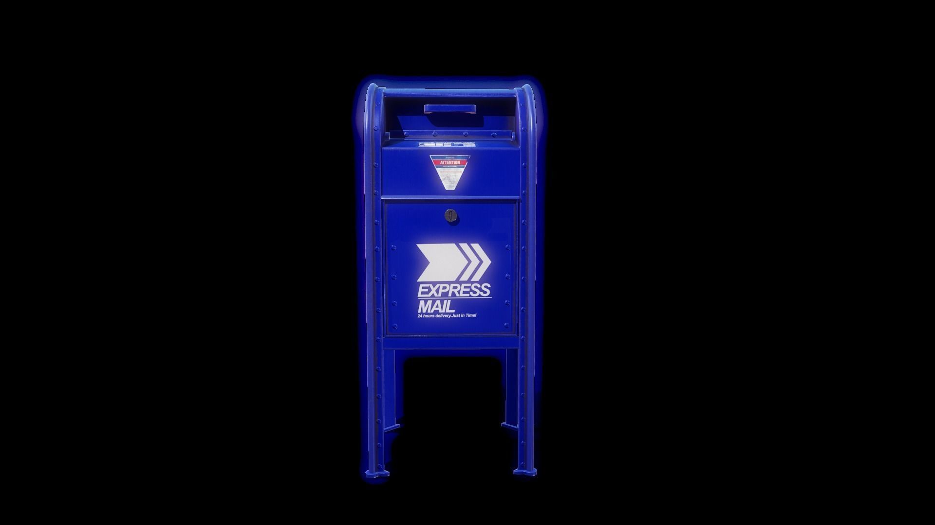 Street Mailbox - Tutorial Included Low-poly 3D model_8